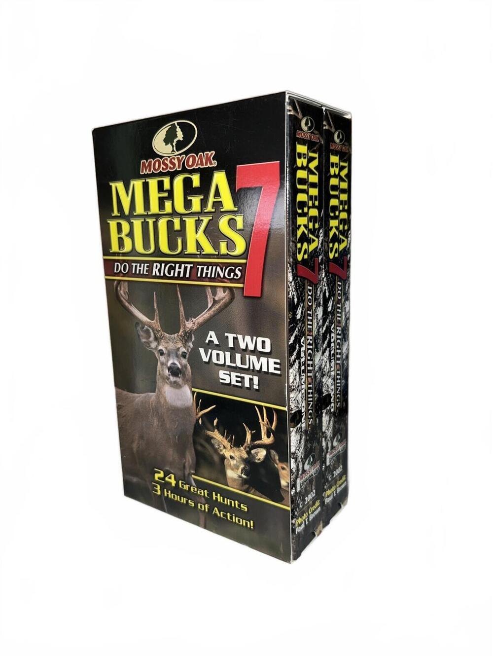 Mossy‎ Oak Mega Bucks 7 Do The Right Things Two Volume VHS Set Hunting Deer 2002